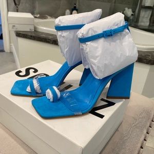 SCHUTZ open toe ankle strap shoe